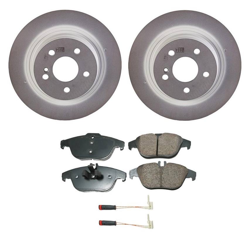 Mercedes Disc Brake Pad and Rotor Kit - Rear (300mm) (Ceramic) (EURO) 2044231512 - Akebono Euro Ultra-Premium 4119842KIT